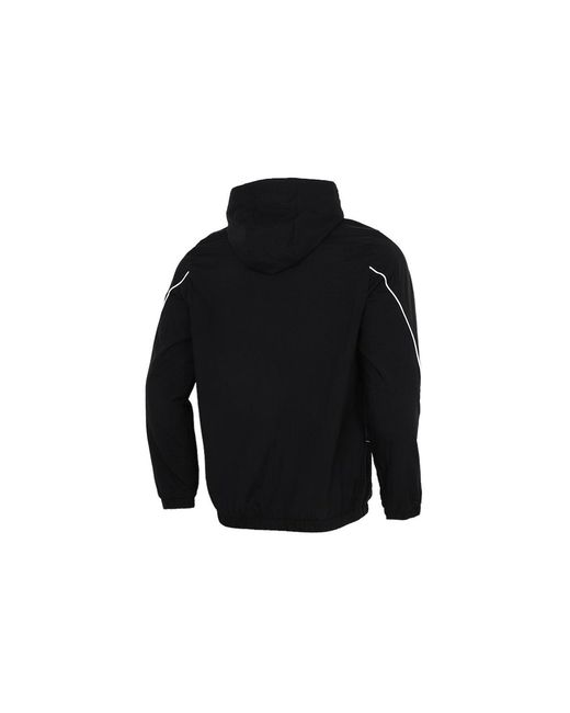 Adidas Black M Favs Q1 Wb Large Logo Printing Sports Hooded Jacket for men