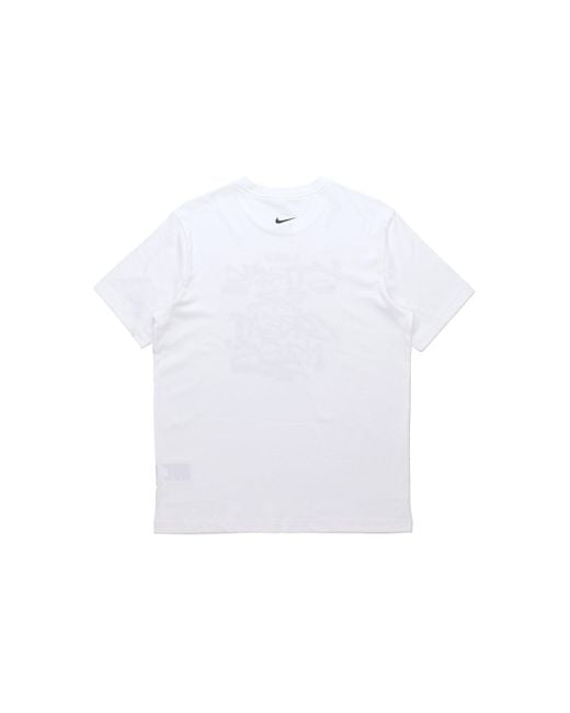 Nike White Lebron Strive For Greatness Basketball Sports Alphabet Printing Round Neck Short Sleeve T-Shirt for men