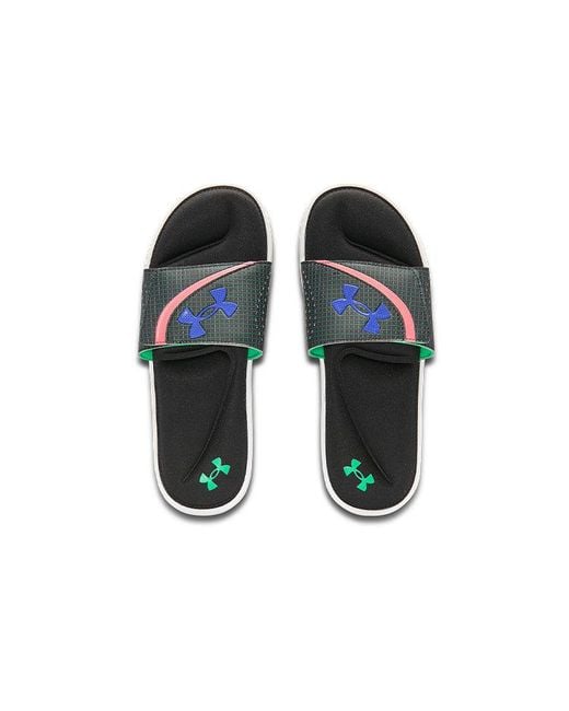 Under Armour Green Ignite 6 Graphic Strap Slide Cerise' for men