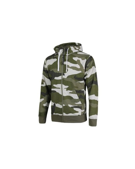 Nike Green Camouflage Street Style Long Sleeves Hoodies for men