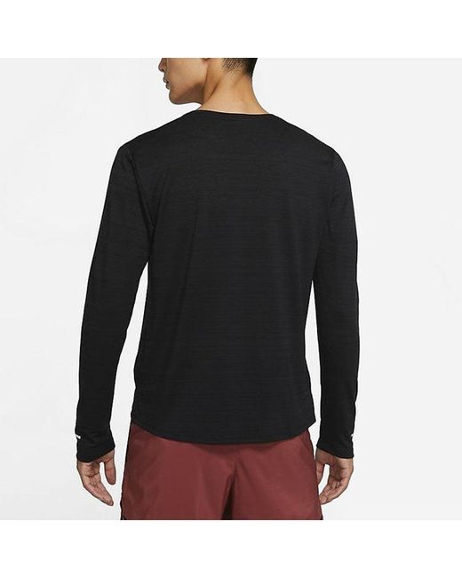 Nike Black As Nk Df Miler Top Ls for men