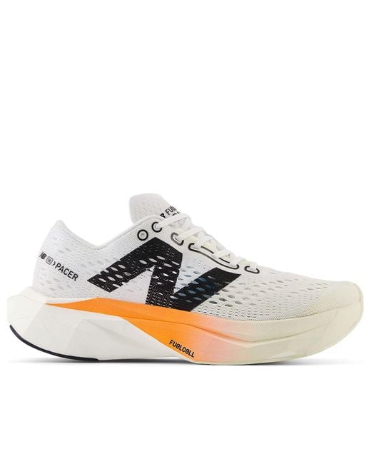 New Balance White (Wmns) Fuelcell Supercomp Pacer V2 'Hot Mango'