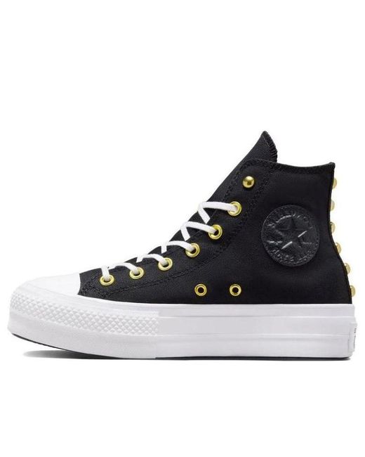 Converse Black (Wmns) Chuck Taylor All Star Lift Platform Star Studded