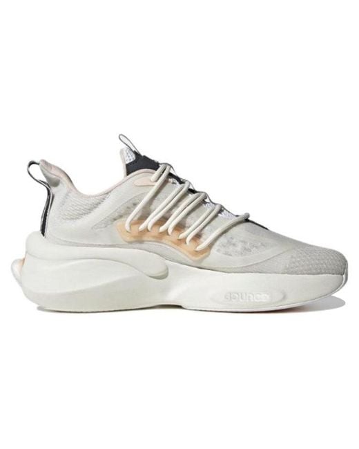 Adidas White Alphaboost V1 Shoes