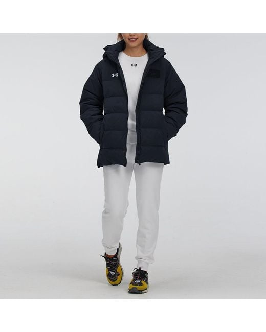 Under Armour Blue (Wmns) Logo Training Hooded Down Jacket