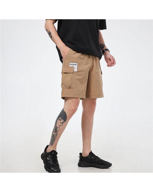 Adidas Natural Neo Casual Sports Woven Cargo Shorts for men