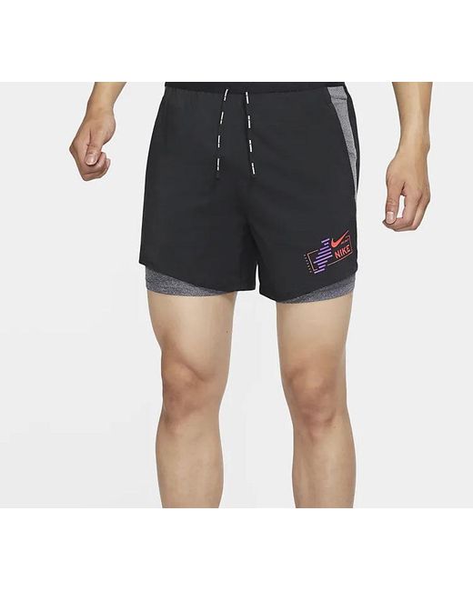 Nike Black Flex Stride Future Fast 2-In-1 Running Shorts for men
