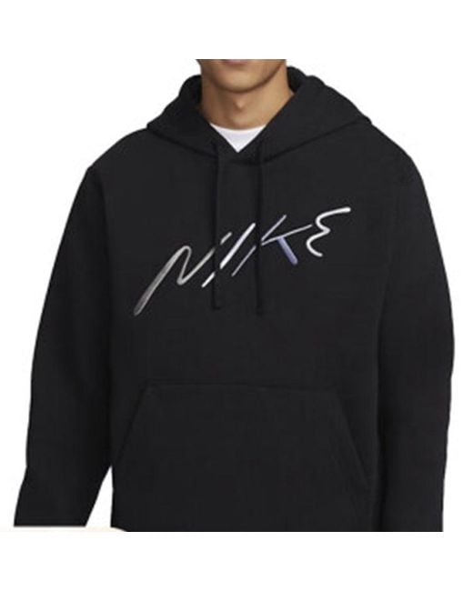 Nike Black Club Fleece Logo Hoodie for men