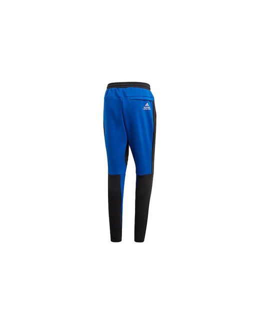 Adidas Black Sports Casual Long Pants Colorblock for men