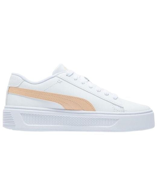 PUMA White (Wmns) Smash Platform V3