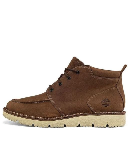 Timberland Brown Westmore Moc Toe Chukka Wide Fit Boot 'Medium Full Grain' for men
