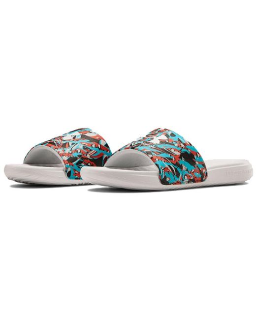 Under Armour Blue Ansa Getaway Slippers for men