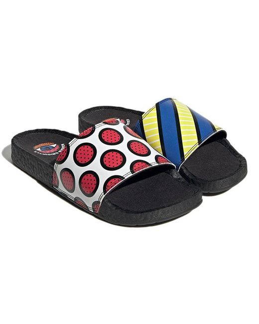 Adidas Blue Adilette Boost Slide 'Pop Art'