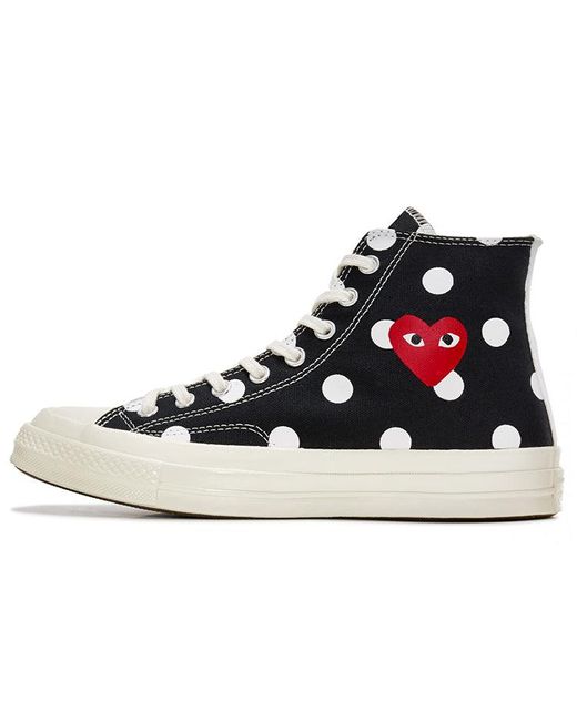 Converse Blue X Comme Des Garcons Play Chuck 70 Hi Polka Dot' for men