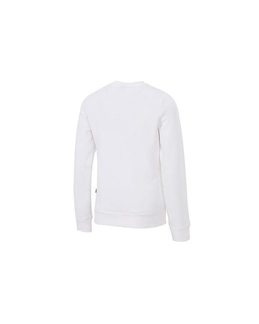 PUMA White (Wmns) Essential Logo Fleece Crew Neck Sweater