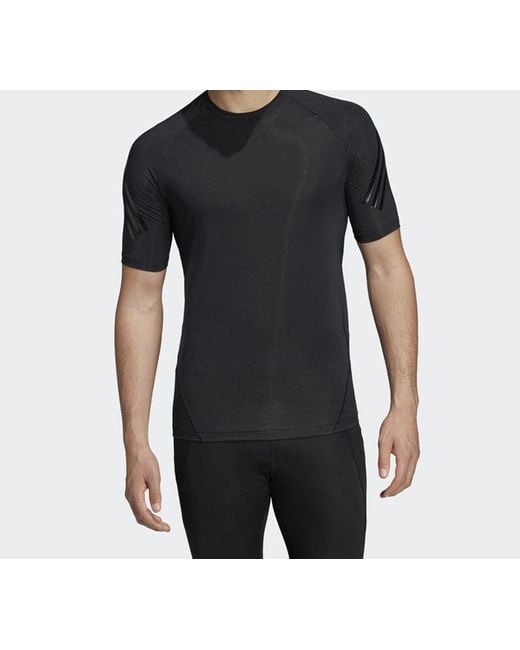Adidas Black Stripe Printing Training Short Sleeve for men