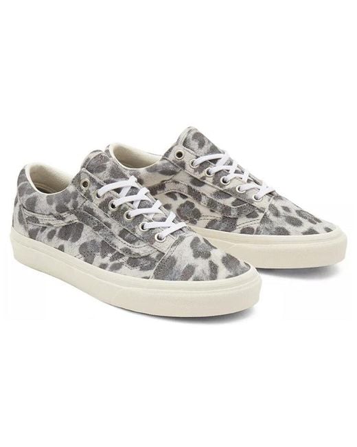Vans White Old Skool 'Hairy Suede for men