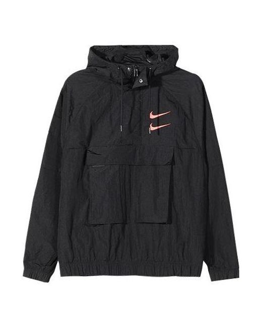 Nike Black Swoosh Hooded Jacket for men