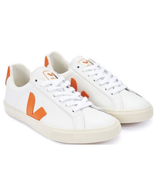 Veja White Esplar Lace-Up Pumpkin'