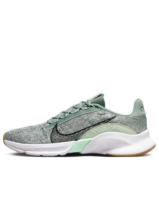 Nike White Superrep Go 3 Flyknit 'Dusty Sage Gum' for men
