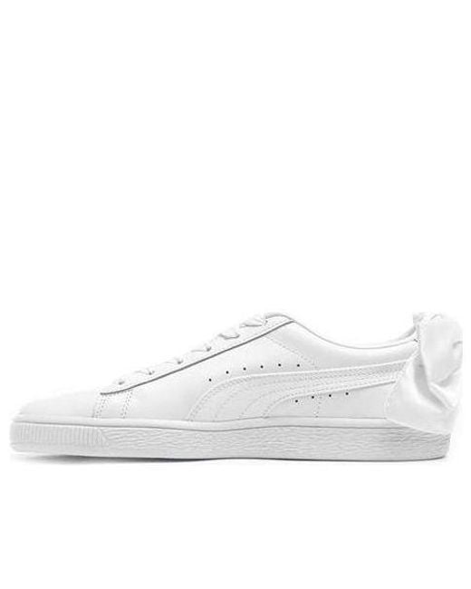 PUMA White (Wmns) Basket Bow Triple Leather