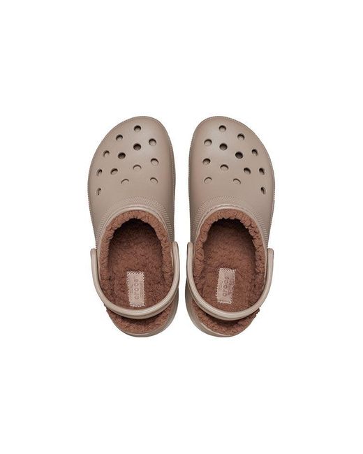 CROCSTM Brown (Wmns) Classic Platform Lined Clogs 'Mushroom'