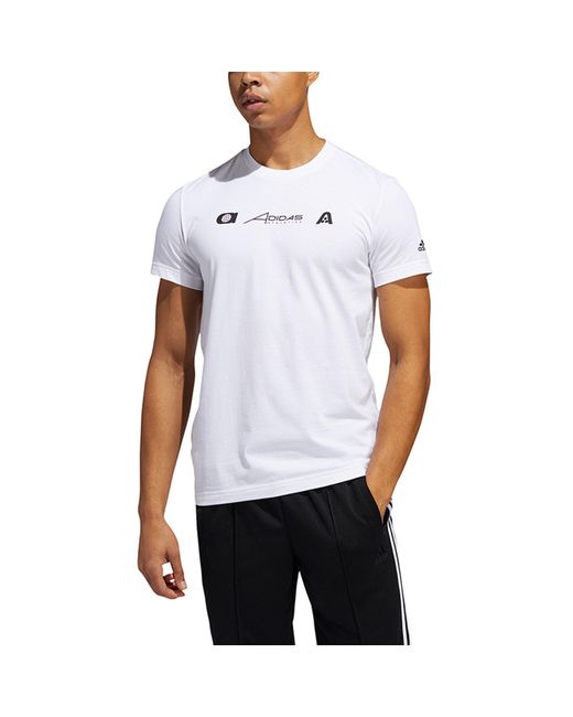 Adidas White Sports Training Casual Round Neck Short Sleeve for men