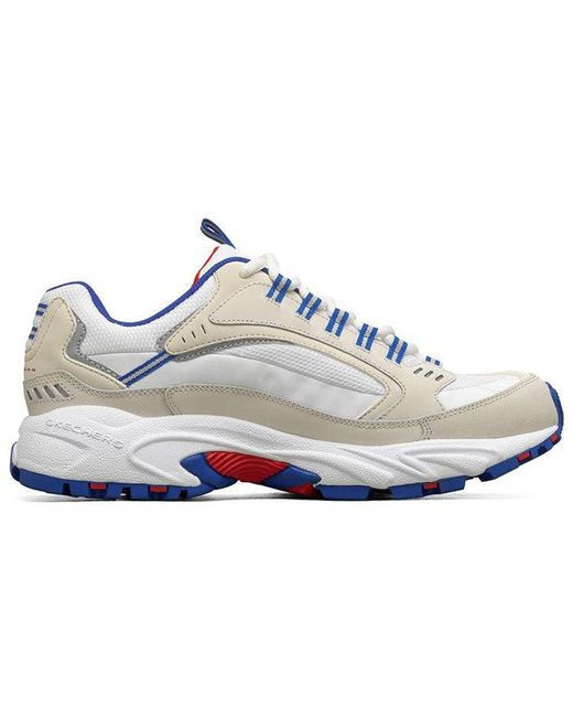 Skechers White Stamina Low Running Shoes for men