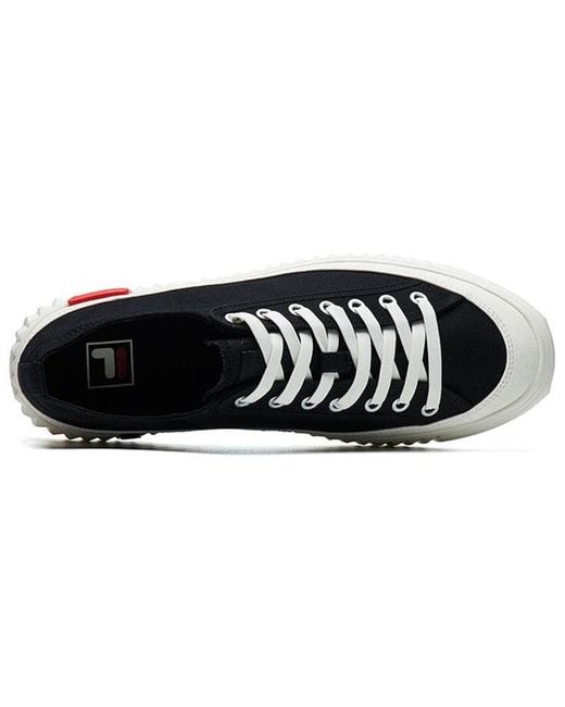 Fila Black Gear Canvas Shoes for men