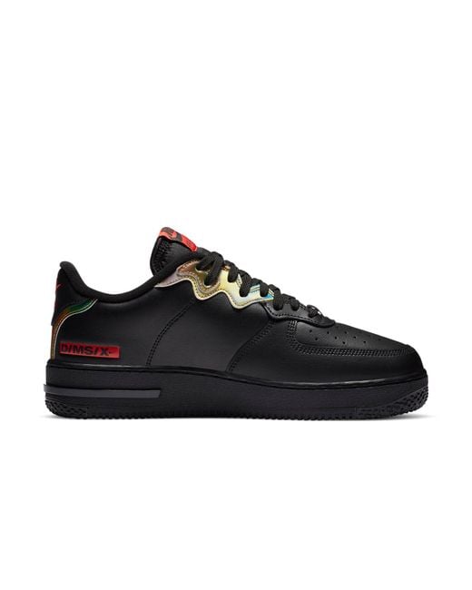 Nike Black Air Force 1 React Iridescent' for men