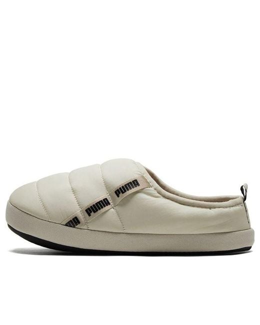 PUMA Gray Scuff Slippers 'Oatmeal' for men