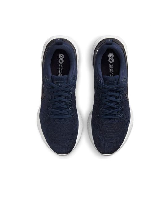 Nike Blue React Infinity Run Flyknit 2 'Thunder' for men