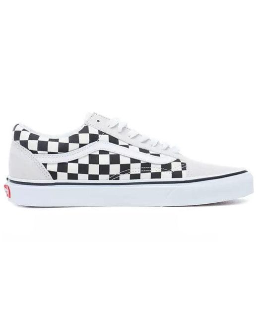 Vans White Old Skool 'Checkerboard' for men