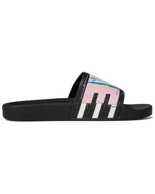 Adidas Black Kris Andrew Small X Adilette Slide 'Pride' for men