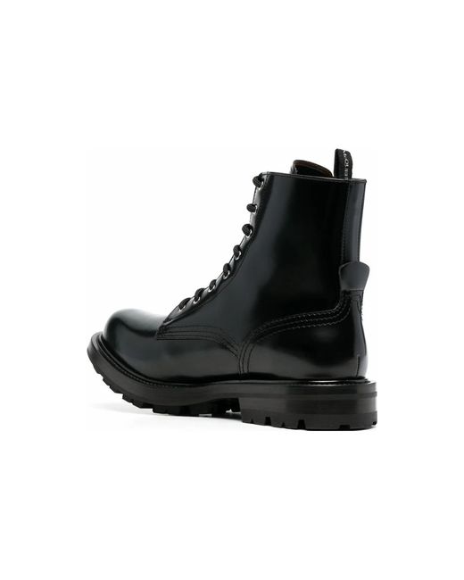 McQueen Black Worker Boot for men
