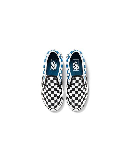Vans Blue Classic Slip-On Kids/ Checkboard for men