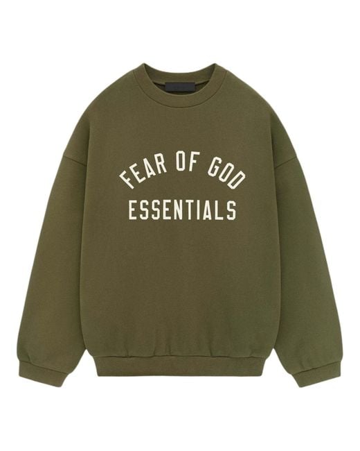 Fear Of God Green Fleece Crewneck 'Military' for men
