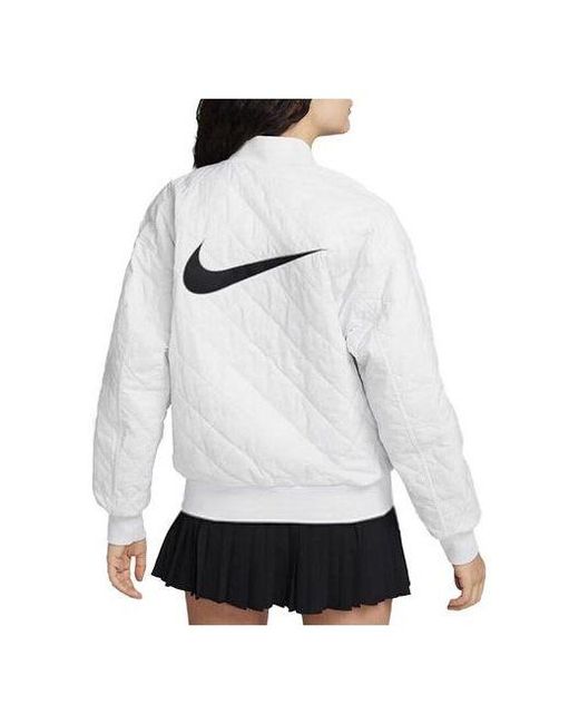 Nike White (Wmns) Reversible Varsity Bomber Jacket