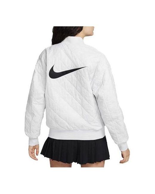 Nike White (Wmns) Reversible Varsity Bomber Jacket