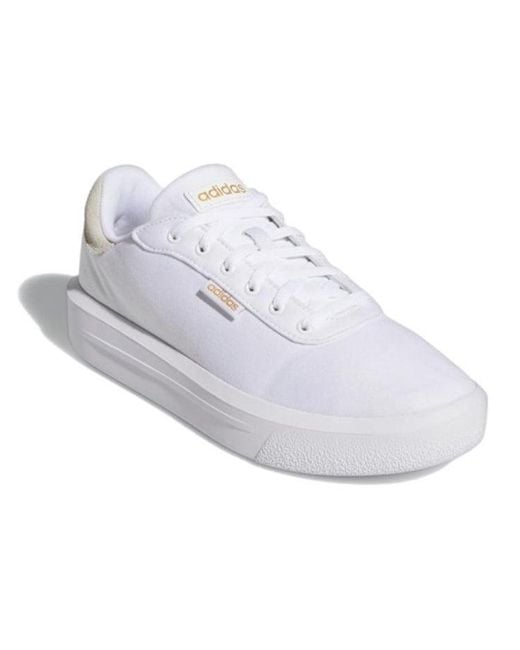 Adidas White Court Platform Cln Trainers