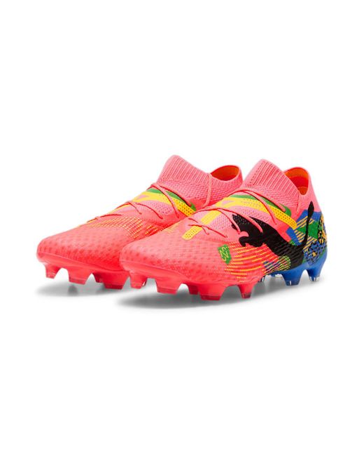 PUMA Red S Future 7 Ultimate Firm Ground Football Boots Orange/blue/green 6 for men