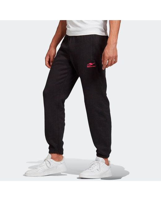Adidas Black Originals Torsion Sp Logo Printing Running Sports Long Pants for men