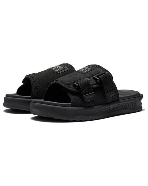Li-ning Black Casual Sandals for men