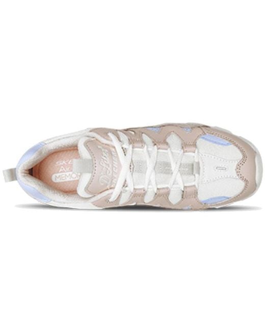 Skechers White (Wmns) D'Lites 2.0 Low-Top Running Shoes