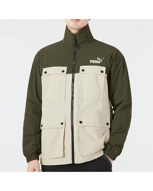 PUMA Green Windbreaker Jacket for men