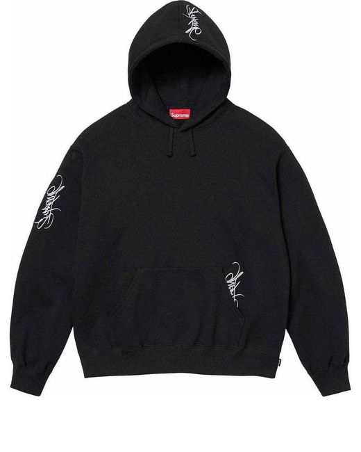 Supreme Tag Hooded Sweatshirt in Black for Men | Lyst UK