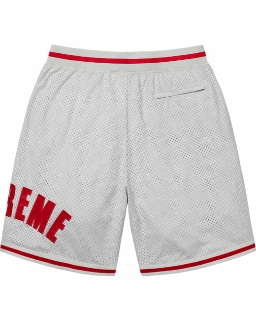 Supreme Gray Ultrasuede Mesh Short for men
