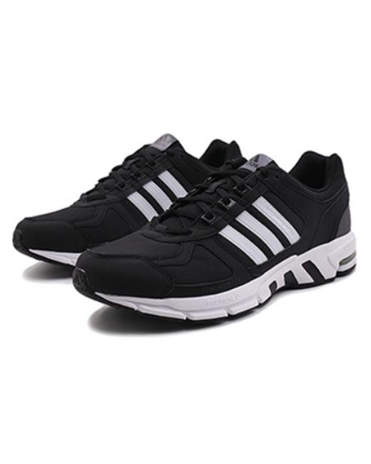 Adidas Black Equipment 10 Wear-Resistant Shock Absorption Low Tops Sports for men