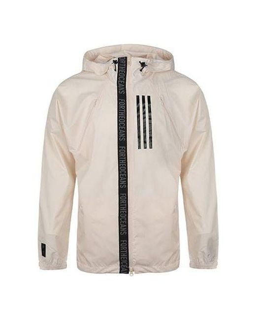 Adidas Natural Wnd M Casual Sports Hooded Woven Jacket for men