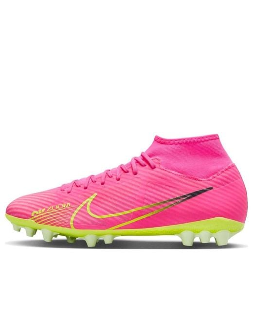 Nike Pink Mercurial Superfly 9 Academy Ag Blast Volt' for men